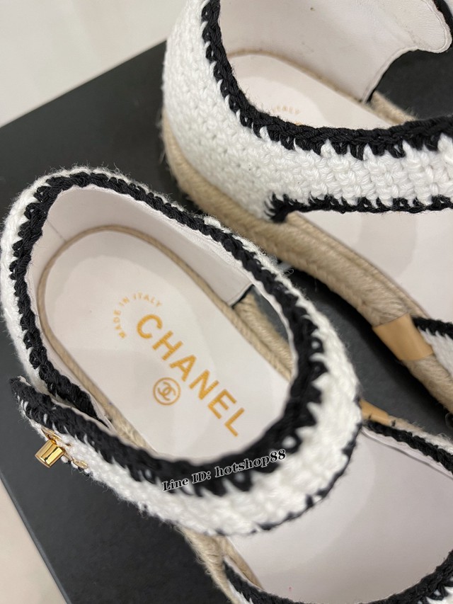 Chanel香奈兒2022春夏爆款高品質新款手工編織漁夫涼鞋 dx3006